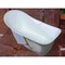Alfi Brand 74" White Solid Surface Smooth Resin Soaking Slipper Bathtub AB9915 - alternate 6